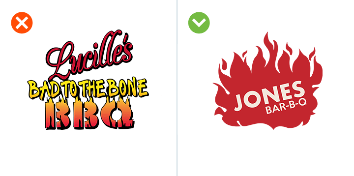 bad many fonts in one logo