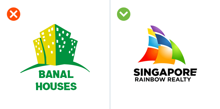 banal icons logo mistake